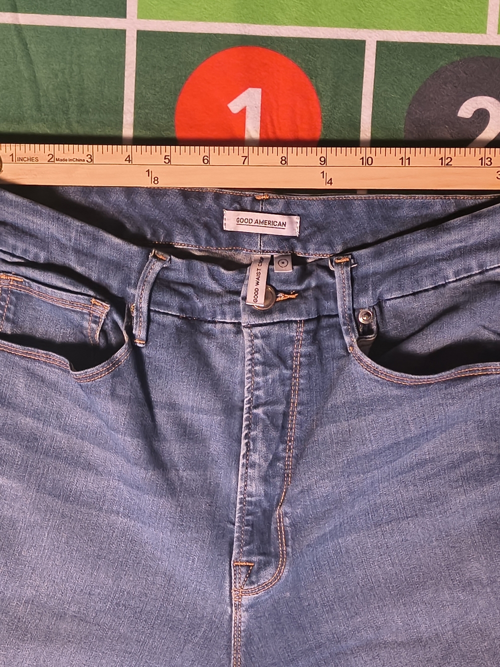 Good American Good Waist Crop Skinny Jeans Size 16/31 Blue High Rise Stretch - Picture 9 of 16